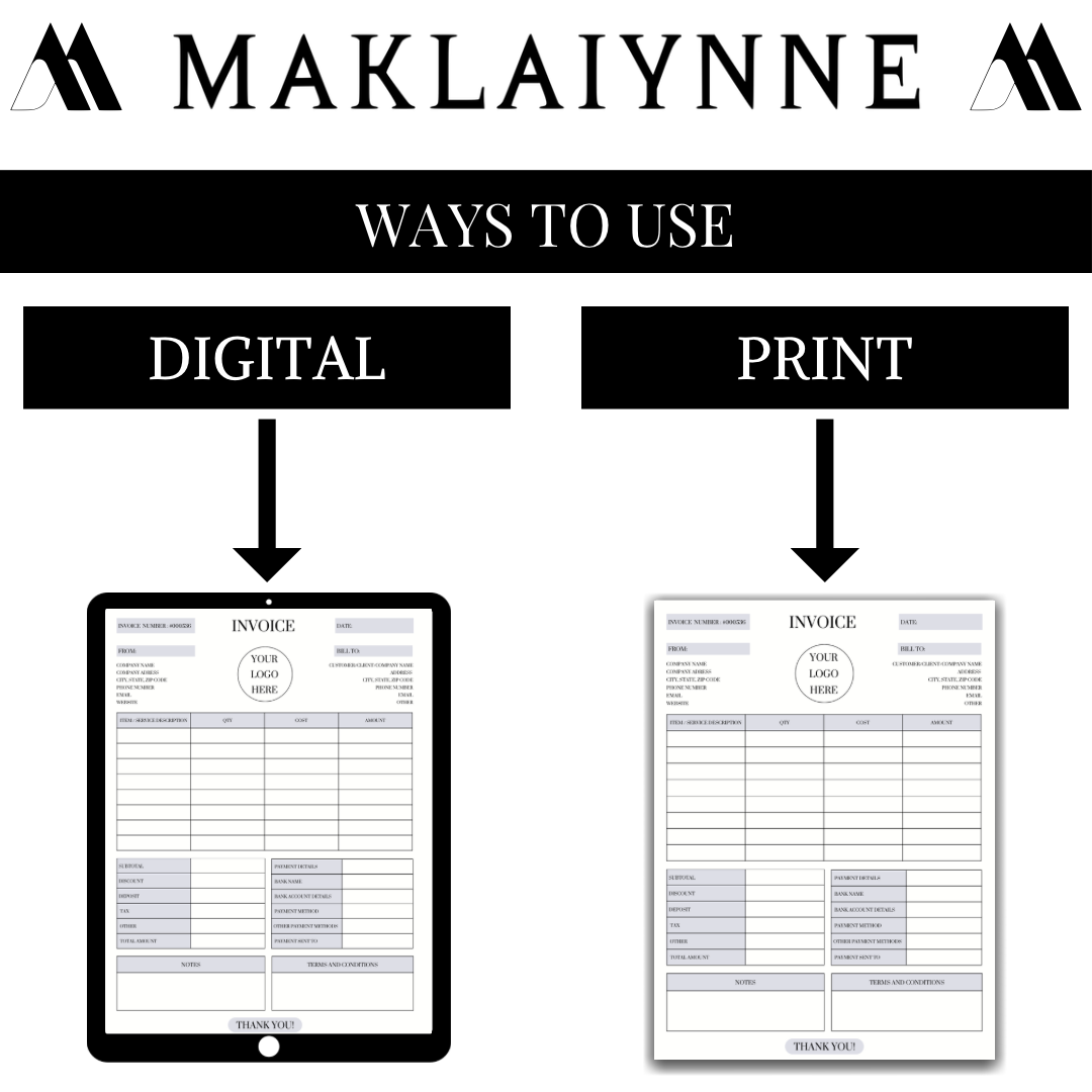 PLR Invoice And Receipt Template Bundle
