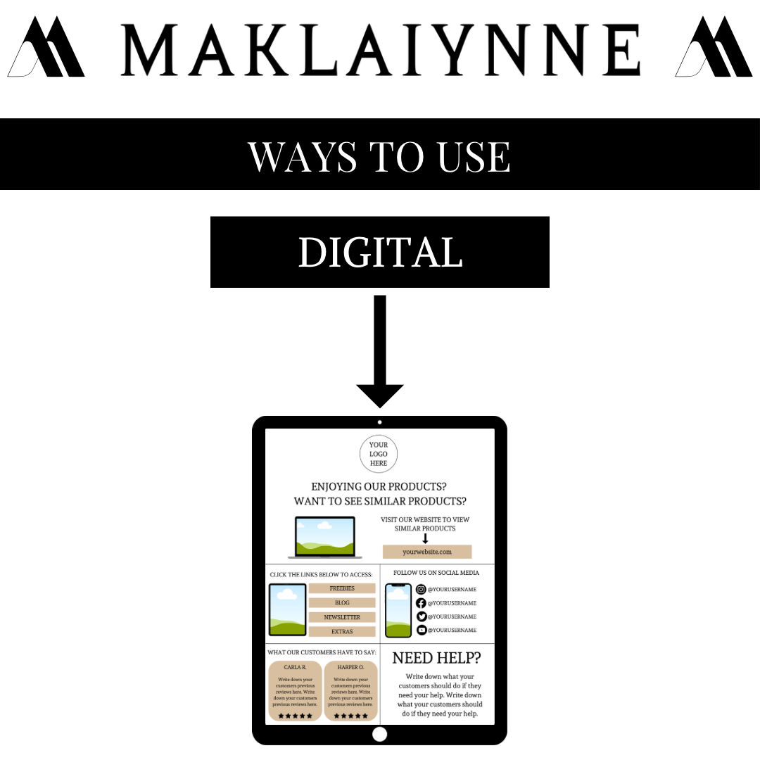 PLR Digital Download Instructions Templates Pack