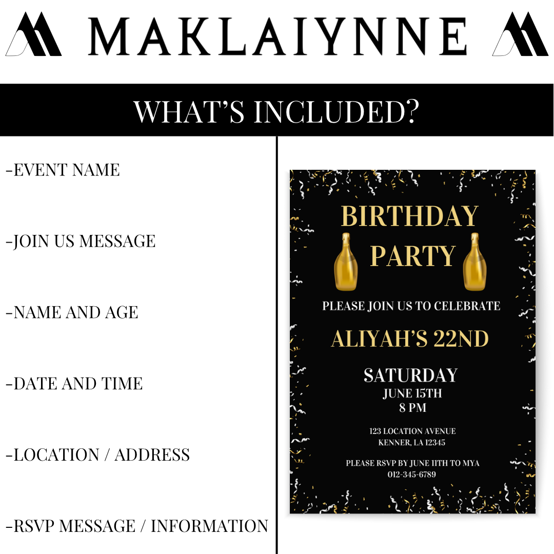 Birthday Party Invitation Template