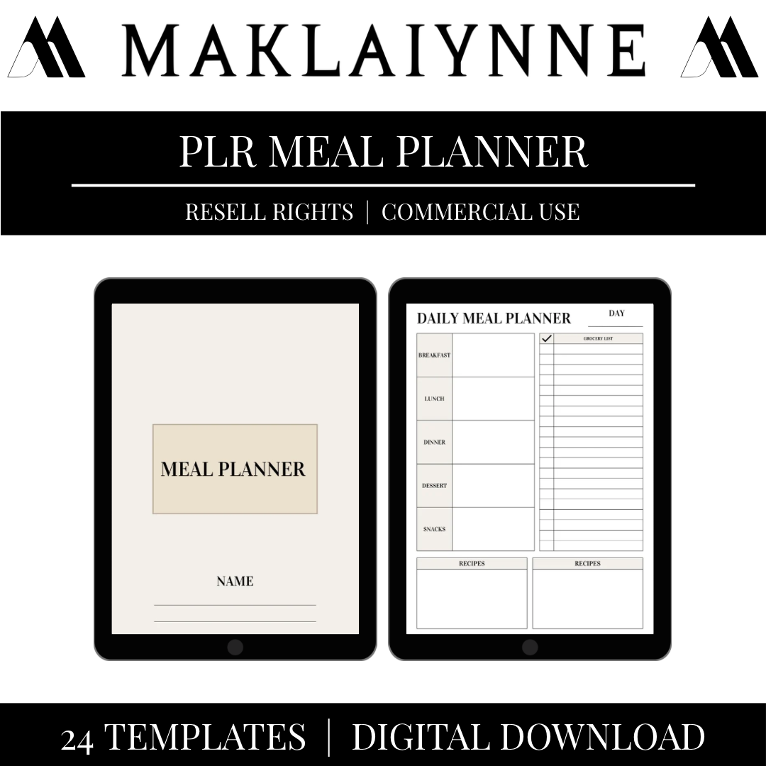 PLR Meal Planner Template
