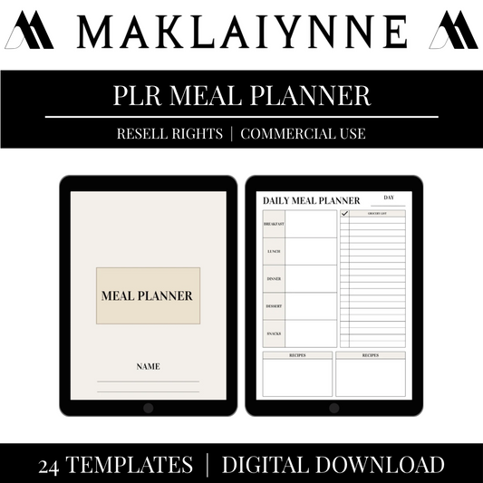 PLR Meal Planner Template