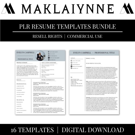 PLR Resume Template Bundle