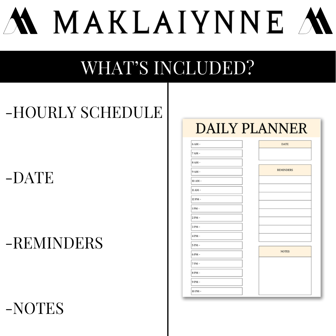 DAILY PLANNER PRINTABLE