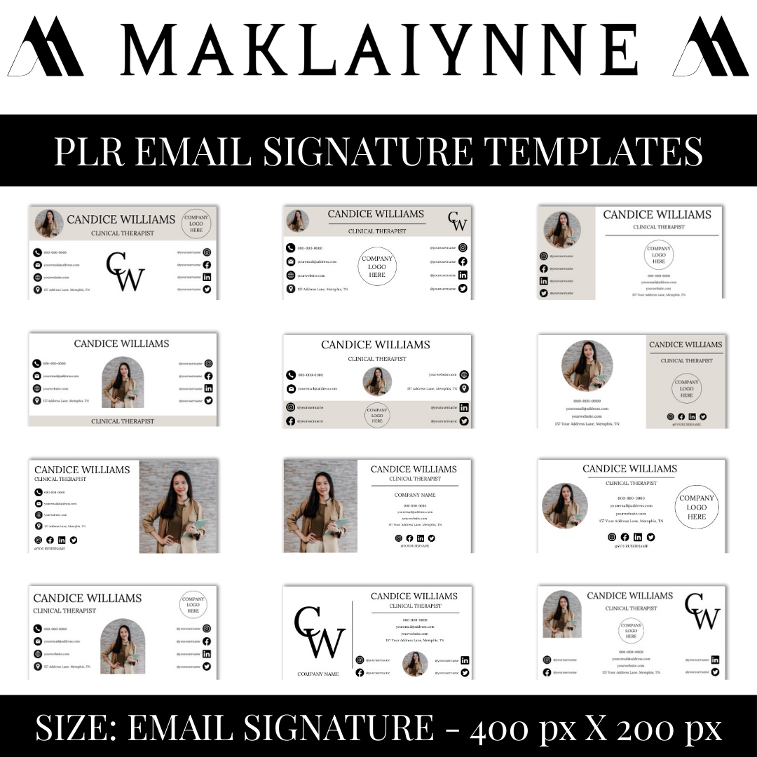 PLR Email Signature Template