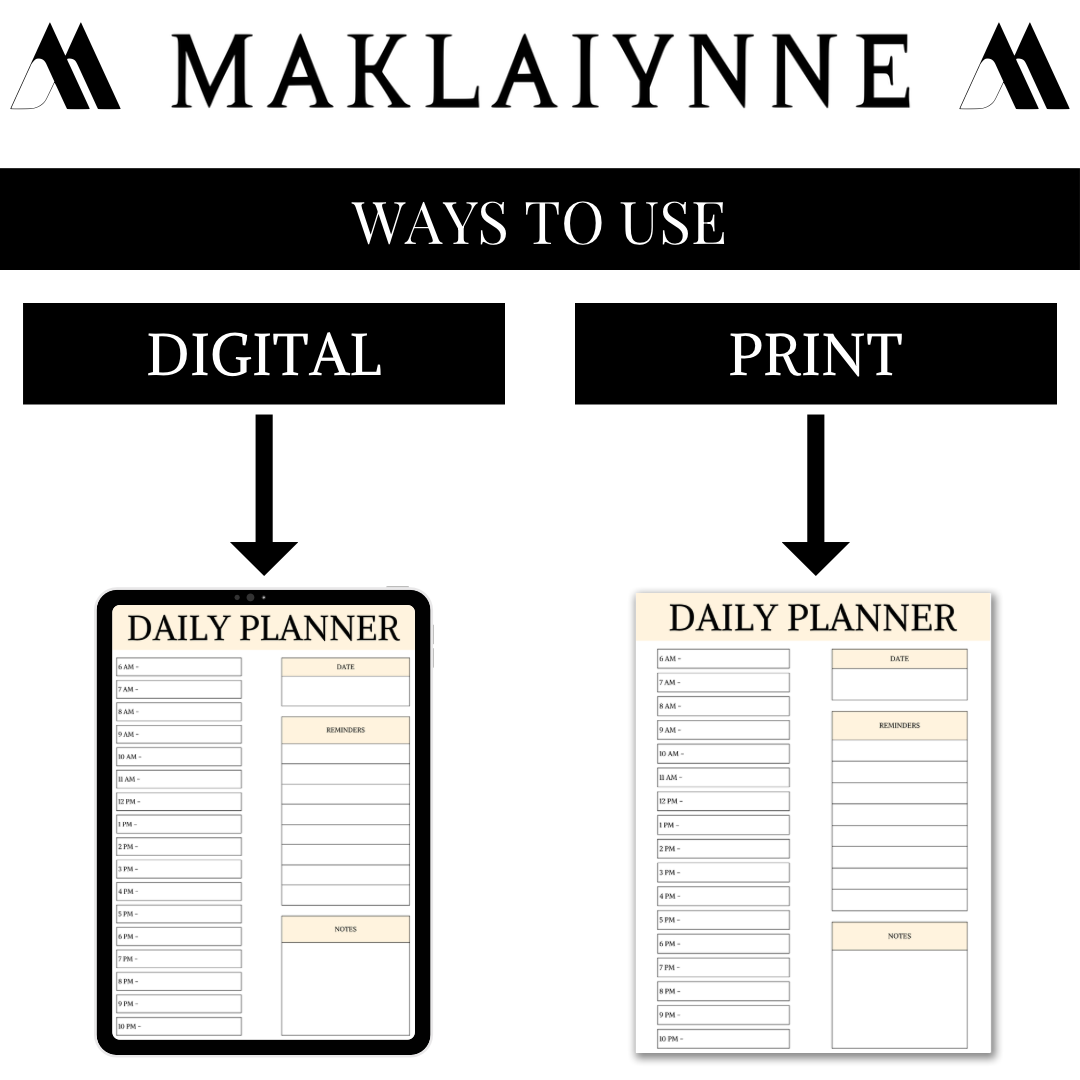 DAILY PLANNER PRINTABLE