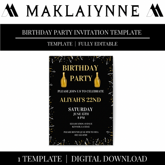Birthday Party Invitation Template
