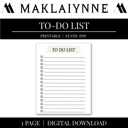 TO-DO LIST PRINTABLE