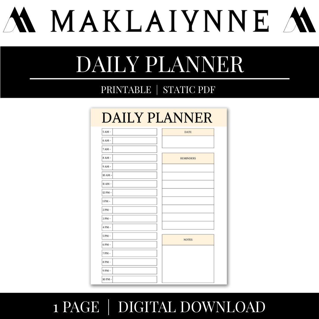 (Copy) DAILY PLANNER PRINTABLE